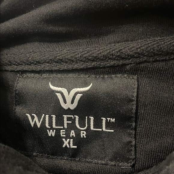 Wilfull Wear Black Men’s 1/4 Zip sweatshirt size XL - Picture 2 of 6